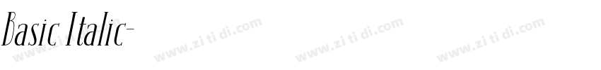 Basic Italic字体转换 Basic Italic字体转换